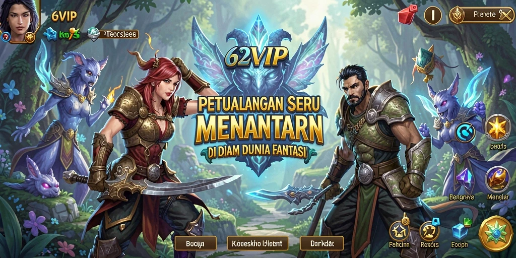 Tampilan gameplay petualangan mendebarkan dari 62VIP.
