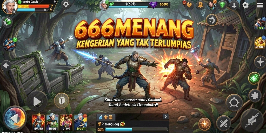 Screenshot gameplay mendebarkan dari 666MENANG dengan suasana horor yang intens.