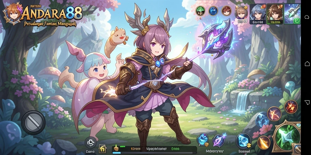 Tampilan menarik dari gameplay ANDARA88 dengan karakter Anime yang beragam.