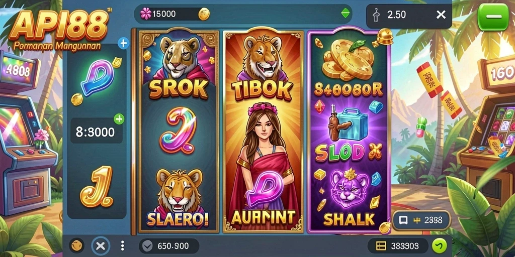 Tampilan gameplay slot yang menarik dan penuh warna di API88.