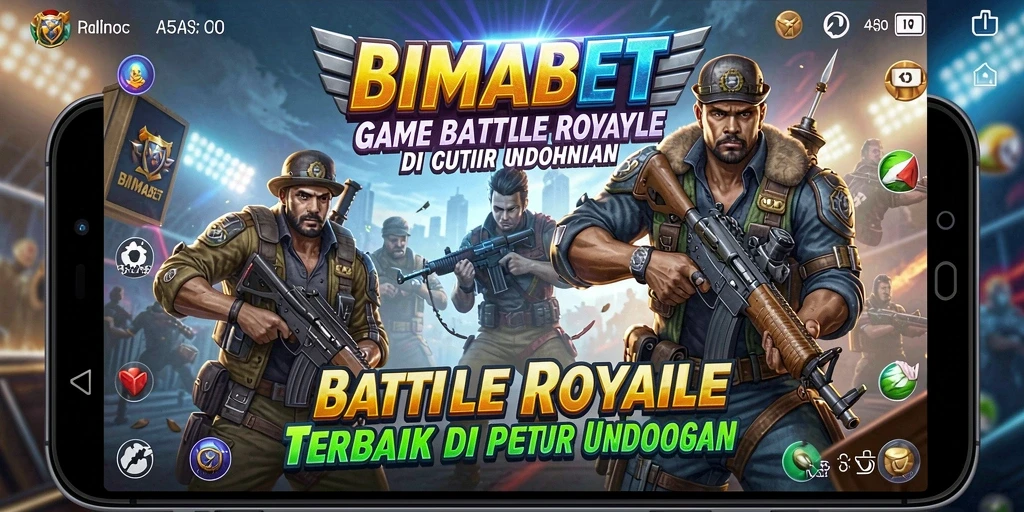 Tampilan gameplay seru di BIMABET dengan aksi Battle Royale yang intens.