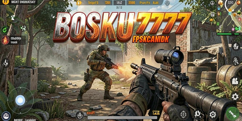 Tangkapan layar berdraama pertempuran intens dalam BOSKU777 dengan grafis tajam.