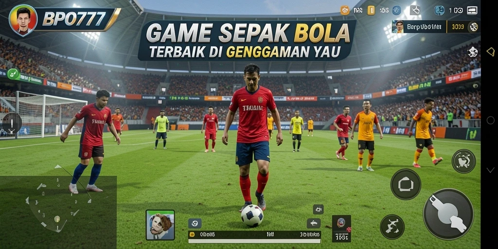 Grafik gameplay BPO777 yang memukau saat pertandingan sepak bola.