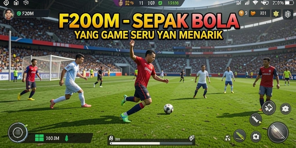 Tampilan permainan <strong>F200M</strong> yang mendebarkan saat mencetak gol.