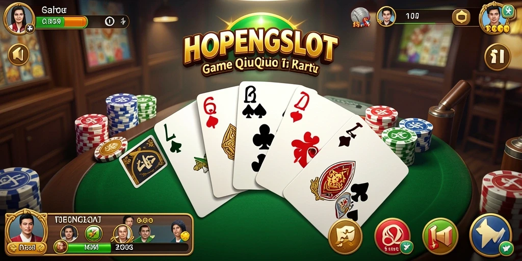 Gameplay seru HOPENGSLOT dengan kartu QiuQiu.