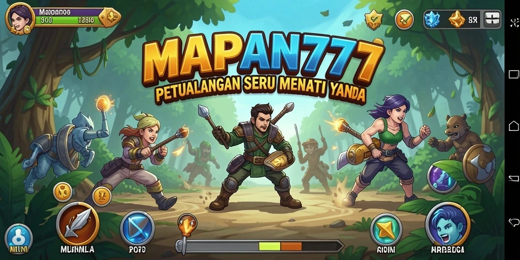 Tampilan permainan <strong>MAPAN777</strong> dengan grafik memukau dan dunia yang luas.