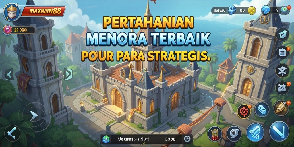Tampilan menara yang menawan dalam permainan Tower Defense.