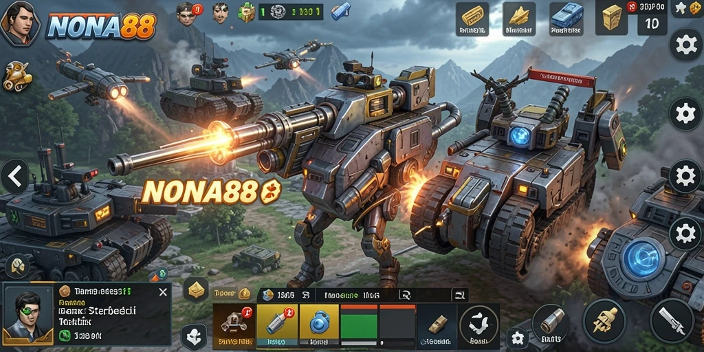 Tampilan gameplay strategis yang mendebarkan di NONA88.