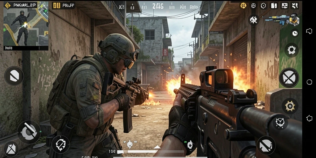Gameplay PAKARJP yang seru dan mendebarkan saat beraksi di medan perang.