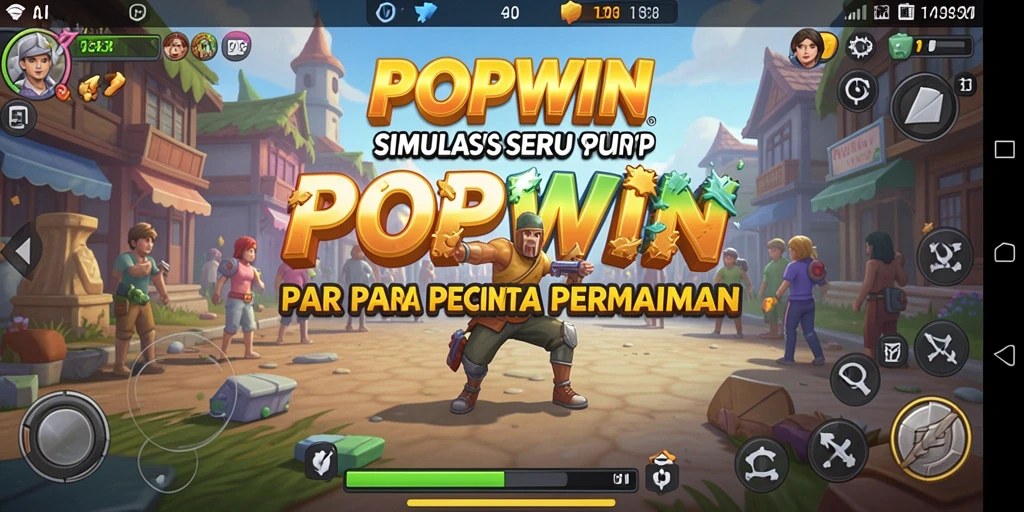 Screenshot dari gameplay menarik di dalam POPWIN dengan grafis realistis.