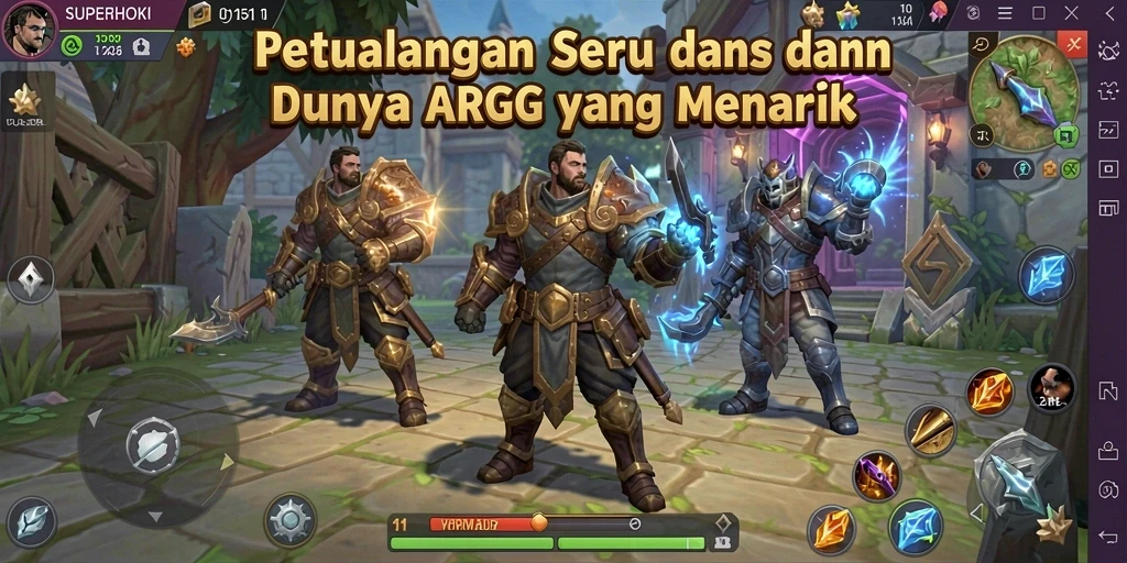 Tampilan gameplay <strong>SUPERHOKI</strong> yang menarik dan penuh aksi.