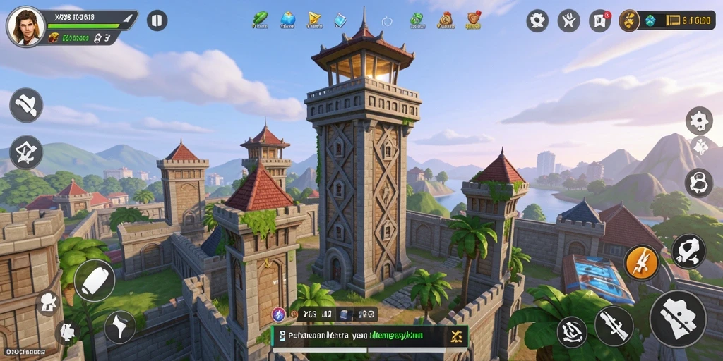 Tampilan screenshot XR88 menampilkan pertarungan seru di dunia Tower Defense.